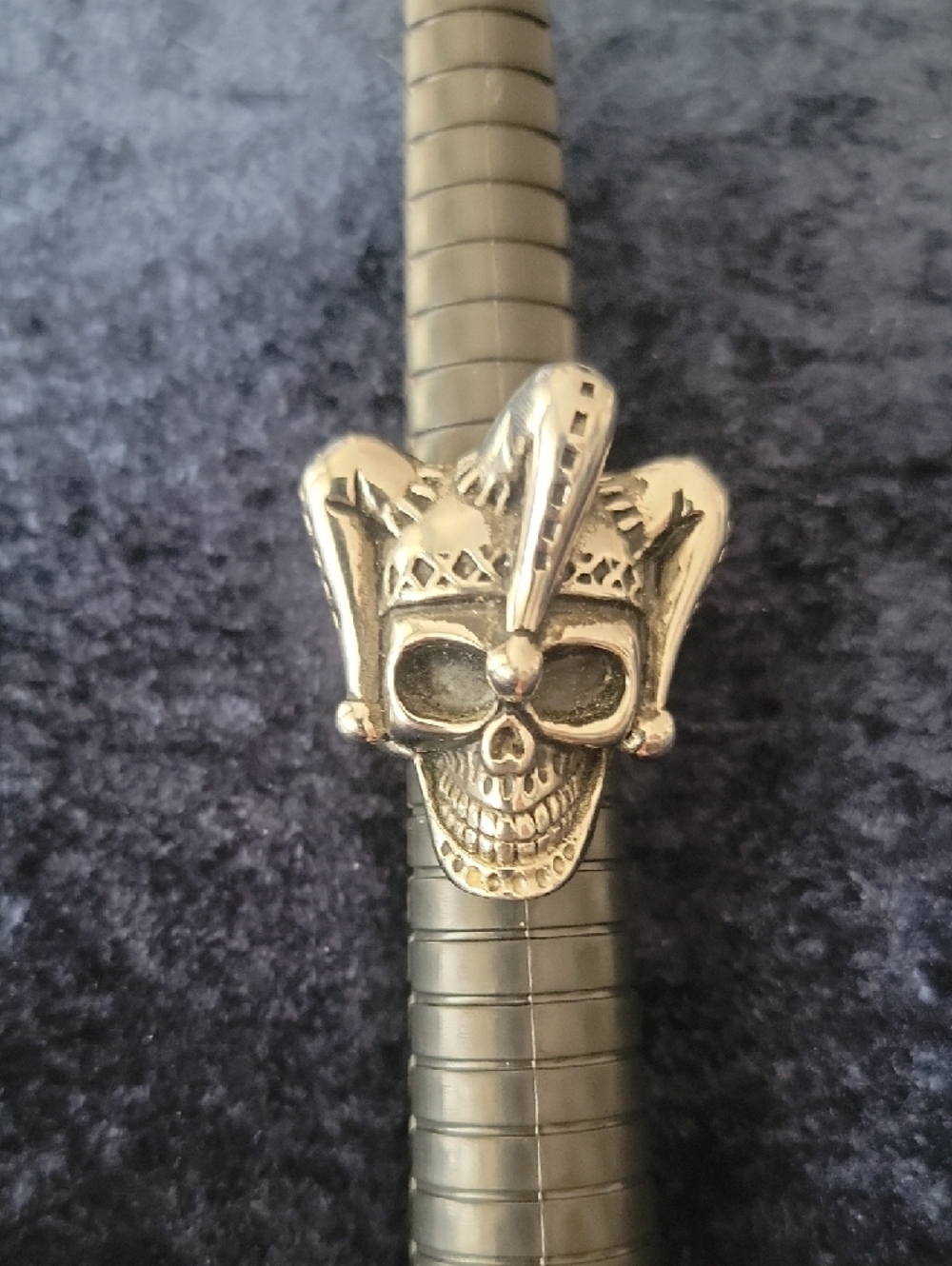 Skull Jester Ring Stainless Steel - Picture 2 of 6
